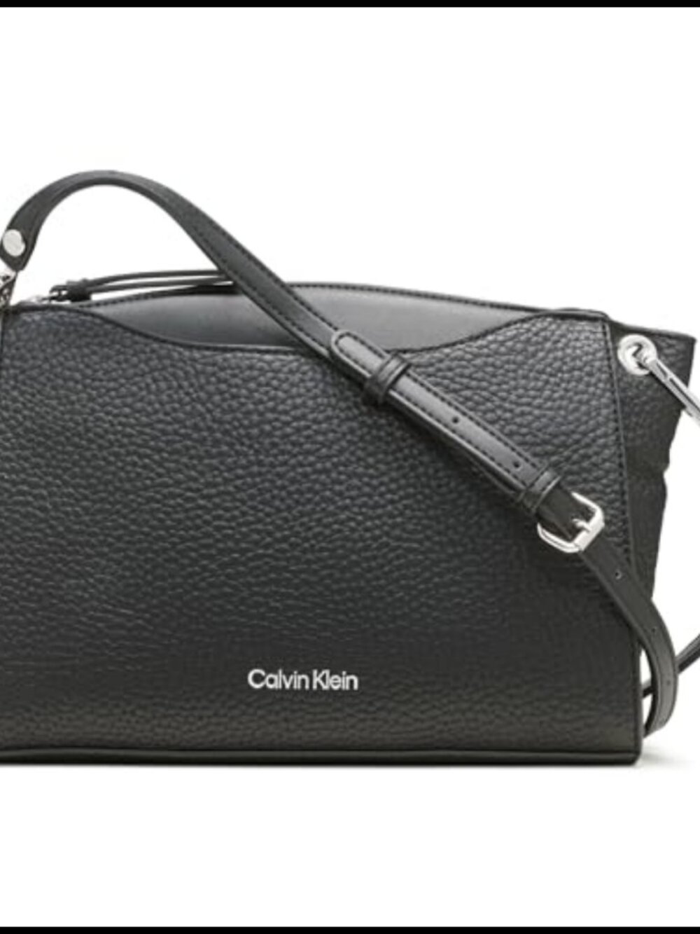 Calvin Klein Garnet Top Zip Crossbody Bag Vegan Leather